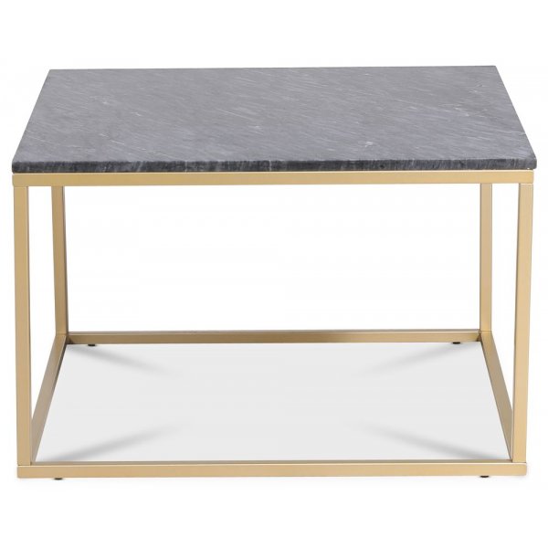 Accent stuebord 75 - Gr� marmor / Matt messing