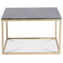 Accent stuebord 75 - Gr marmor / Matt messing