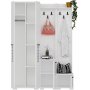 Asimo kleshenger 130 x 44,6 x 183 cm - Hvit