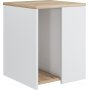 Roma sidebord 40 x 40 cm - Eik/hvit