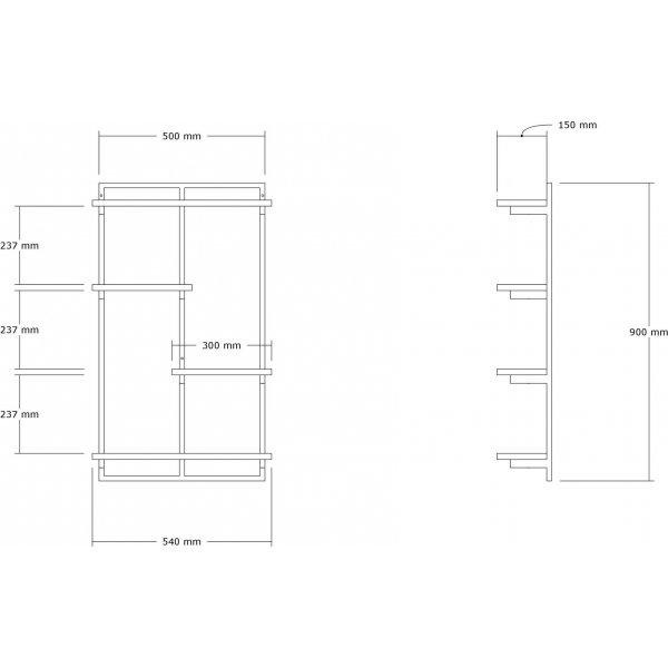 Dront vegghylle antrasitt Dront vegghylle antrasitt