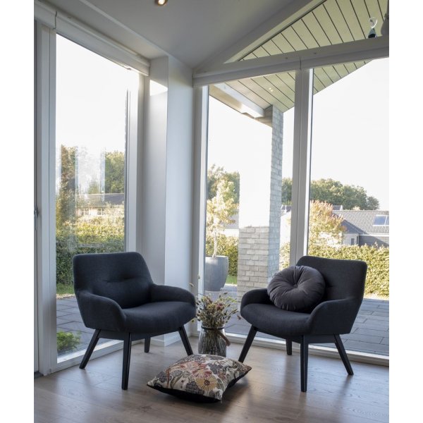 London lenestol - Mørk grå/svart London lenestol - Mørk grå/svart