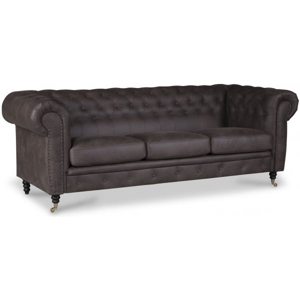 Chesterfield Sheffield 3-seters sofa - Vintage skinn