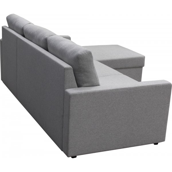 Dream divansofa med sengefunksjon og oppbevaring - lys gr