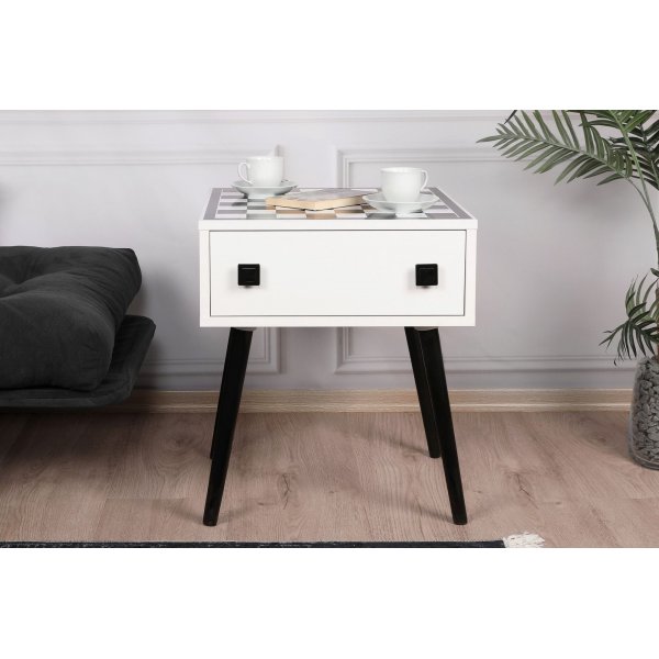 Chesso sjakkbord - Hvit/svart Chesso sjakkbord - Hvit/svart