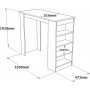 Style barbord - Hvit/marmor