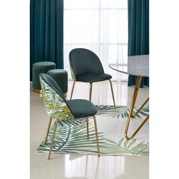 Nocture rundt spisebord 120 cm i diameter - Grå marmorfoliering/gull Nocture rundt spisebord 120 cm i diameter - Grå marmorfoliering/gull