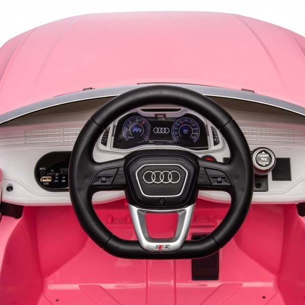 Elbil for barn Audi Q8 2x35W 12V7Ah | Rosa Elbil for barn Audi Q8 2x35W 12V7Ah | Rosa