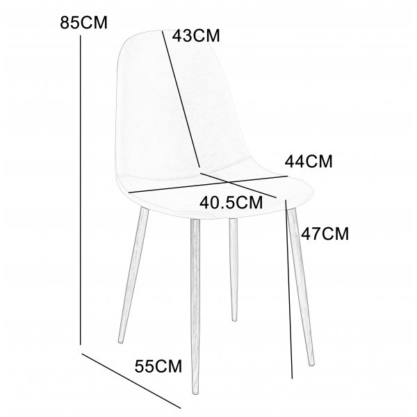 Alfred spisestuestol - Grå / Valnøtt Alfred spisestuestol - Grå / Valnøtt