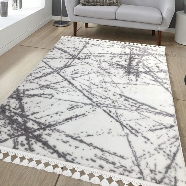 Safari teppe - Grå/hvit Safari teppe - Grå/hvit