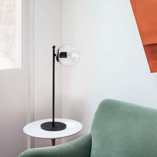 Fas bordlampe klar - Svart Fas bordlampe klar - Svart