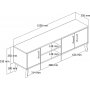 Mediebenk i eik 150 cm