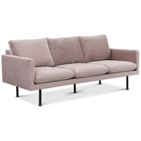 Carolina 3-seter sofa - Lysrosa fløyel Carolina 3-seter sofa - Lysrosa fløyel