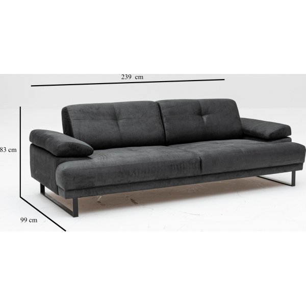 Mustang 3-seters sofa - Antrasitt