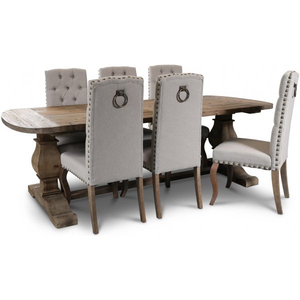 Nottredam spisestol - Beige linne