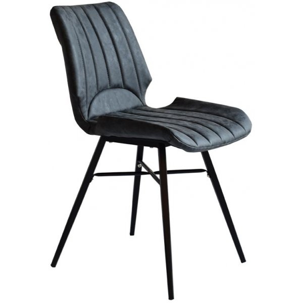 Unik stol - antrasitt vintage skinn (Pu)