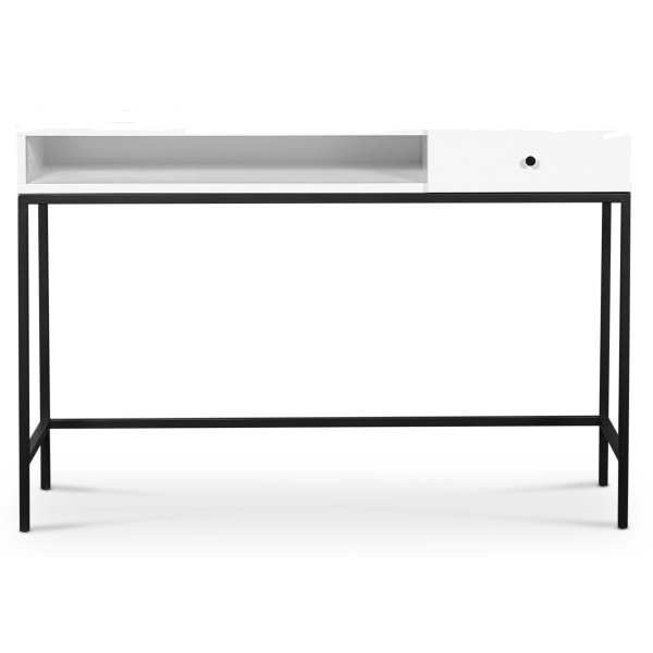 Stilo V.2 Skrivebord - Hvit / Svart metall