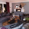 Kundebilde Brandy Lounge - 3,5-seters sofa XL (s�lvgr� fl�yel)