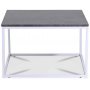 Accent stuebord 75 - Gr marmor / Hvit