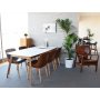 Millie spisebord 180-230 cm - eik / hvit