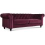 Chesterfield Royal 3-seters sofa - Bordeaux flyel
