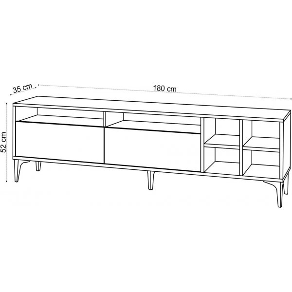 Eva mediebenk - Eik Eva mediebenk - Eik