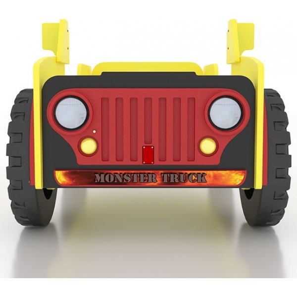 Monster truck sprinkelseng - 90 x 190 cm