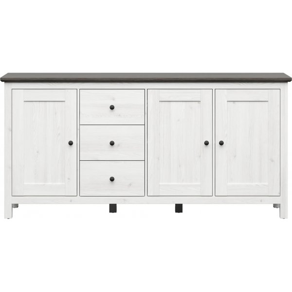 Hesen skjenk 199 cm - Hvit/svart Hesen skjenk 199 cm - Hvit/svart