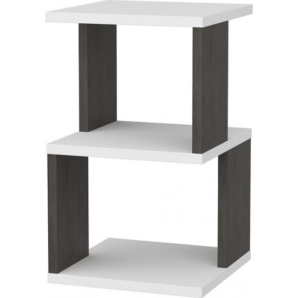 Carter nattbord - Hvit/mrk eik