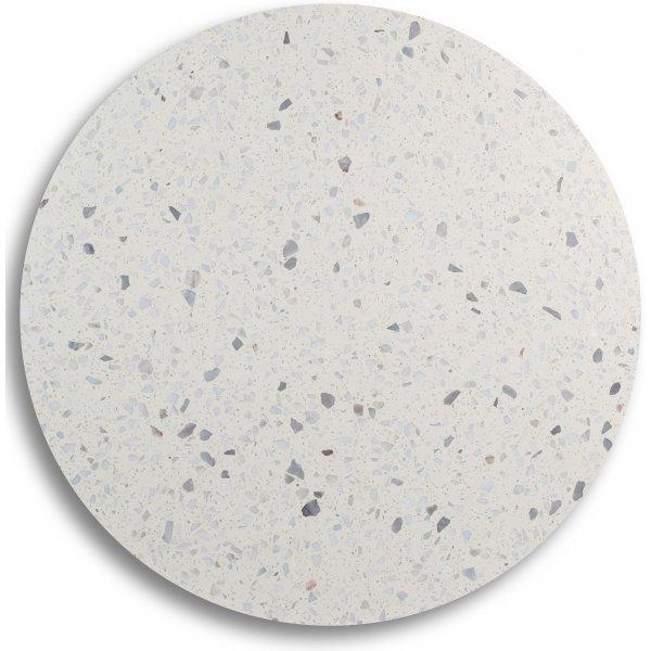 Zoo spisebord Ø105 cm - Krom / Terrazzo Bianco Zoo spisebord Ø105 cm - Krom / Terrazzo Bianco
