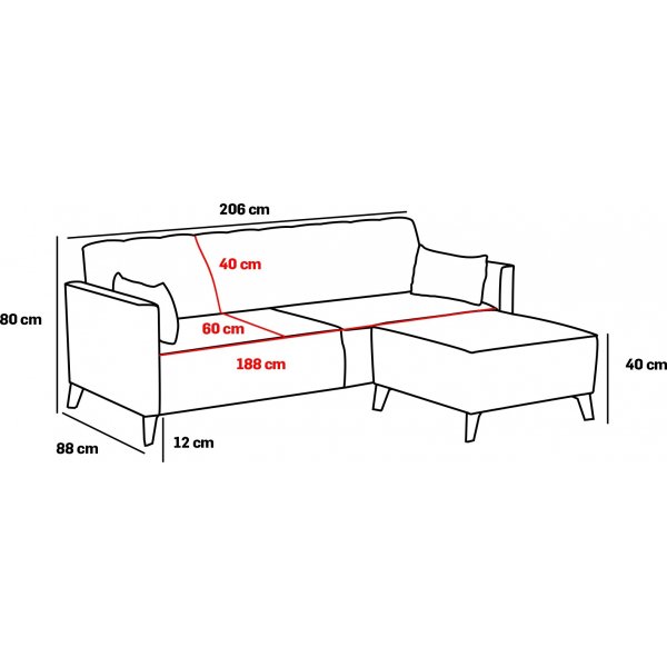 Ova sovesofa hyre - Sort