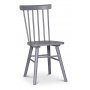 Cleo spisegruppe, rundt bord 110 cm, inkludert 4 stk. gr Orust pinnestoler - Whitewash/eikefiner