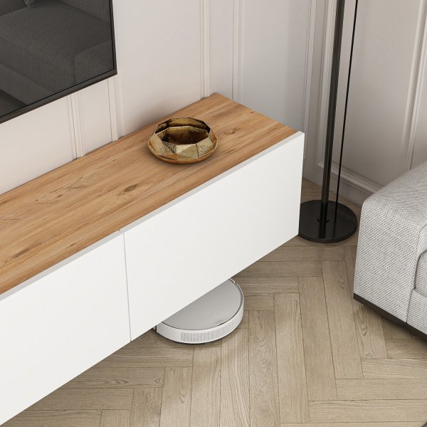 West TV-benk - Hvit/furu West TV-benk - Hvit/furu