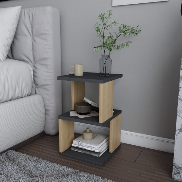Carter nattbord - Antrasitt/eik Carter nattbord - Antrasitt/eik