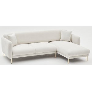 Simena divan sofa hyre - Kremhvit/gull