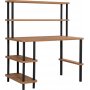 Mars skrivebord 120x70 cm - Sort/furu