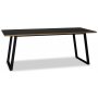 Edge 3.0 spisegruppe 190x90 cm inkludert 6 stk. svarte Castor pinnestoler - svart hytrykkslaminat (HPL)