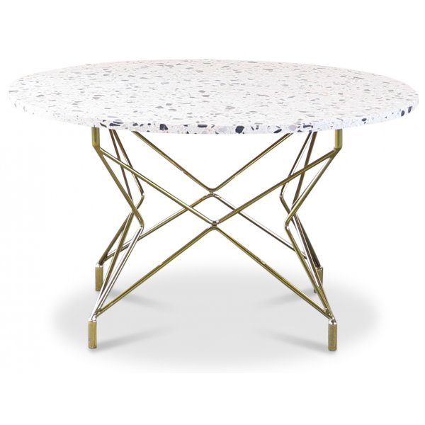 Terrazzo rundt sofabord Ø80 cm - Cosmos Terrazzo & underdel Star messing Terrazzo rundt sofabord Ø80 cm - Cosmos Terrazzo & underdel Star messing