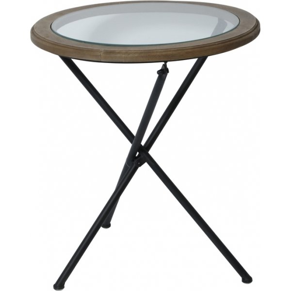 Runt lampbord 45 cm - Svart/glass + Flekkfjerner for mbler