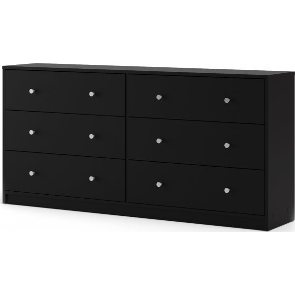 mai sort kommode med 6 skuffer + Mbelftter