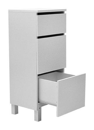 Box kommode 3 skuffer - Hvit Box kommode 3 skuffer - Hvit