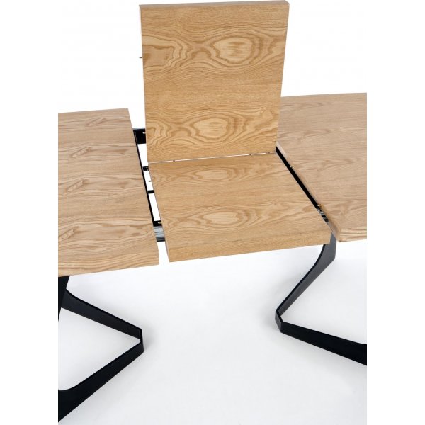 Blackhaven spisebord 90x160-200 cm - Eik/sort