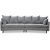 Gotland 4-seter buet sofa 301 cm - Oxford mrkegr