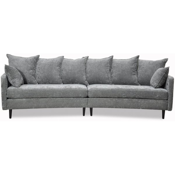 Gotland 4-seter buet sofa 301 cm - Oxford mrkegr
