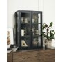 Toddy svart veggskap med dobbel dr H90 cm