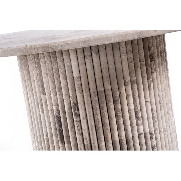 Pegani rundt spisebord i grbeige marmor - Alle strrelser 105 eller 130 cm