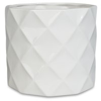 Krukke Romb H19 cm - Hvit Krukke Romb H19 cm - Hvit