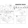 Monster truck sprinkelseng - 90 x 190 cm