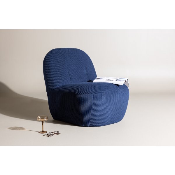 Mahla lenestol - Marineblå kordfløyel Mahla lenestol - Marineblå kordfløyel