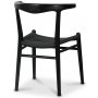Spisegruppe Smokey rundt spisebord 120 cm inkl 4 Berit spisestol - Grfarget eik/svart